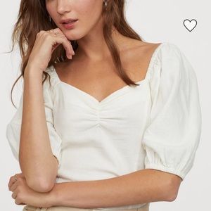 NWT H&M linen blend top